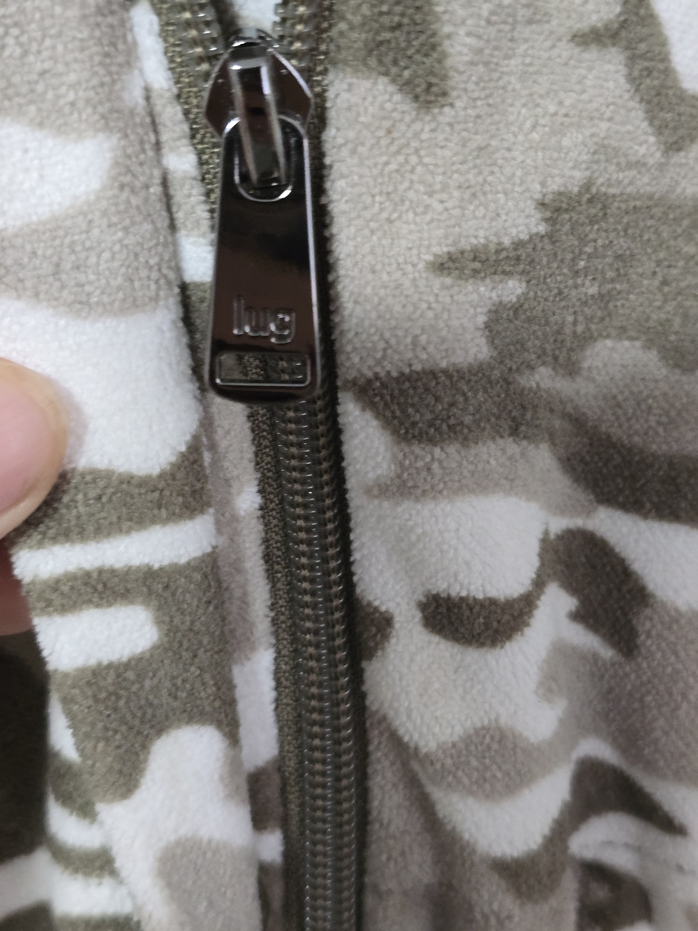 Lug Skipper Coverup Hooded Romper Camo Taupe Terry Cloth Size XL - Picture 6 of 10